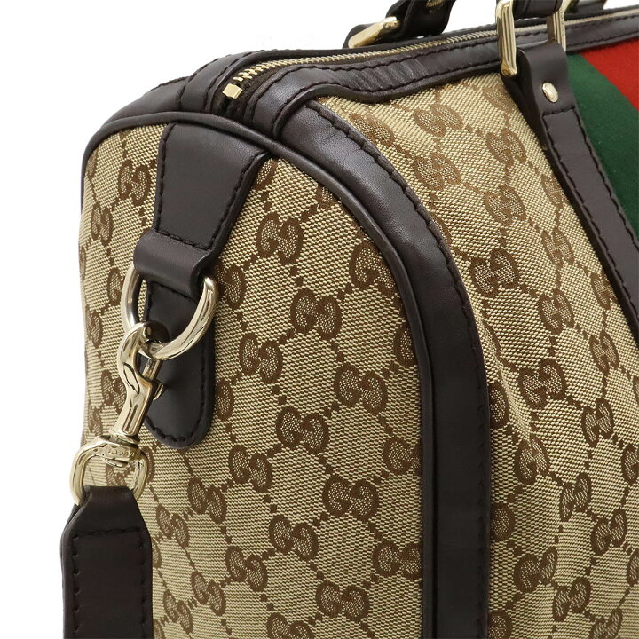 楽天市場】GUCCI グッチ GGキャンバス シェリーライン ハンドバッグ  