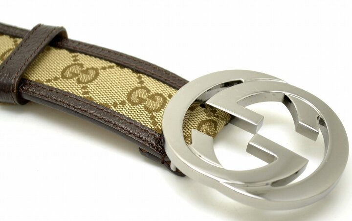 楽天市場】GUCCI グッチ GGキャンバス インターロッキング Gバックル 