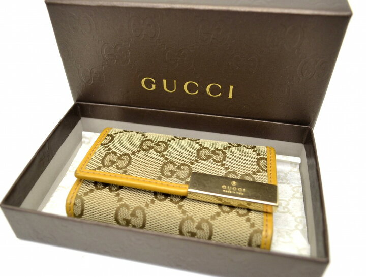 楽天市場】GUCCI グッチ GGキャンバス ロゴプレート 6連キーケース  