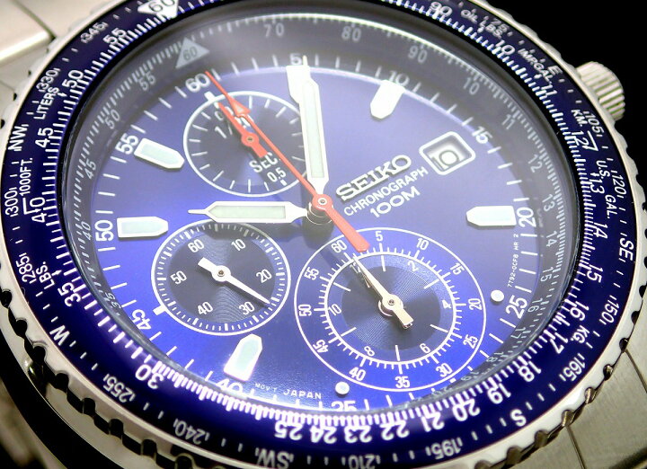 楽天市場】【ウォッチ】SEIKO セイコー クロノグラフ デイト ブルー 