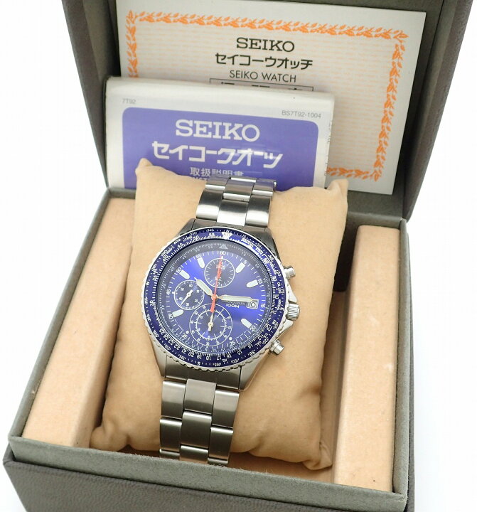楽天市場】【ウォッチ】SEIKO セイコー クロノグラフ デイト ブルー 