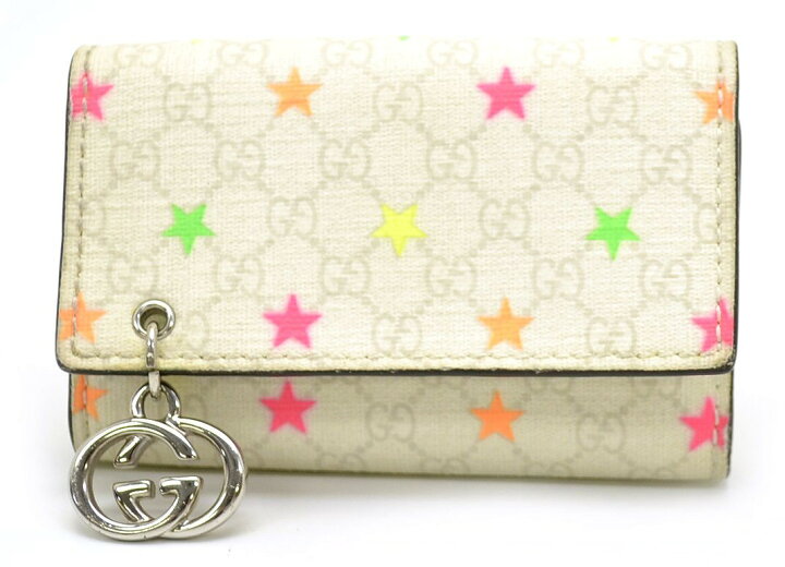 楽天市場】GUCCI グッチ GGスプリーム GG スターモチーフ PVC レザー 6 
