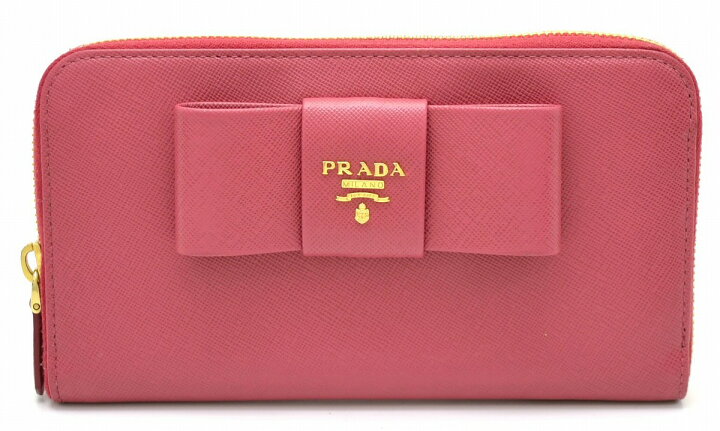 楽天市場】【財布】PRADA プラダ リボン モチーフ ラウンドファスナー 