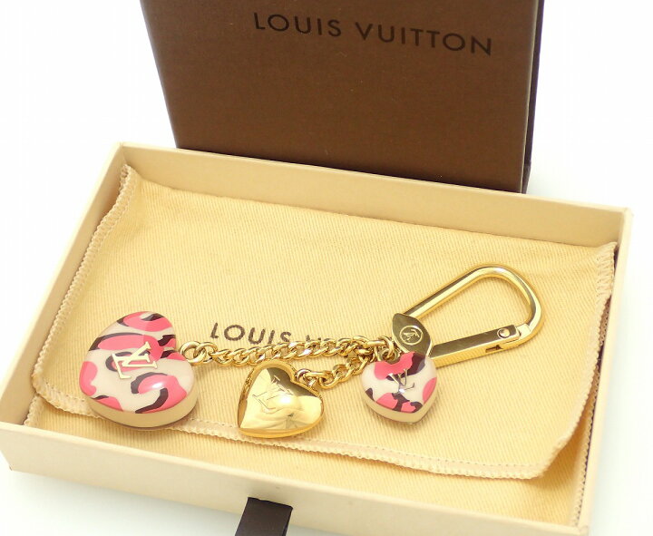 楽天市場】LOUIS VUITTON ルイ ヴィトン ポルトクレ レオパード ブロン  