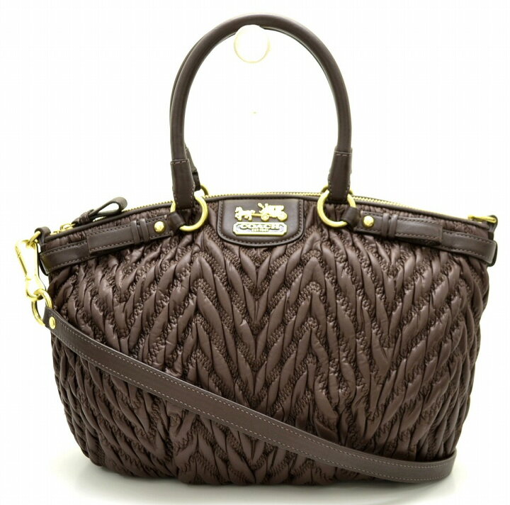 楽天市場】【バッグ】COACH コーチ マディソン キルテッド シェブロン 