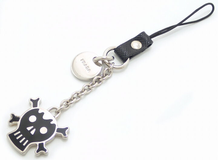 楽天市場】【未使用品】PRADA プラダ チャーム 携帯ストラップ スカル  