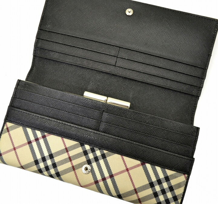 楽天市場】【財布】BURBERRY バーバリー ノバチェック柄 2つ折 長財布 