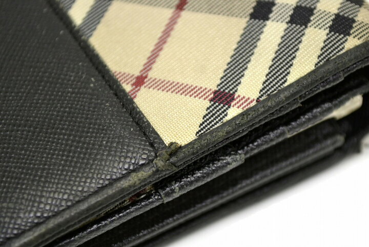 楽天市場】【財布】BURBERRY バーバリー ノバチェック柄 2つ折 長財布 
