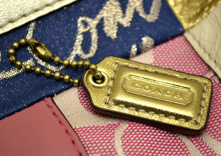 楽天市場】【未使用品】【バッグ】COACH コーチ パッチワーク ジップ 