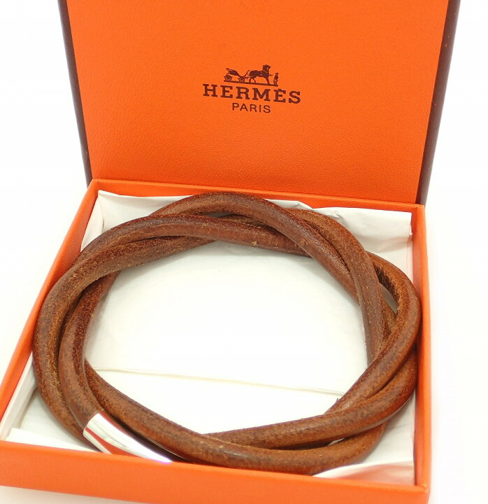 楽天市場】【ジュエリー】HERMES エルメス トルネード レザー 