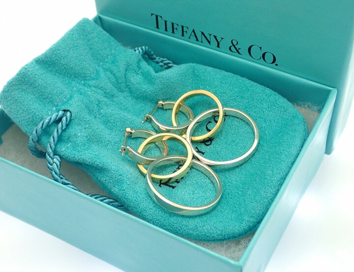 楽天市場】【ジュエリー】TIFFANY&Co. ティファニー 3連 フープ ピアス 