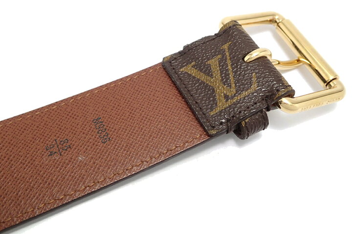 楽天市場】LOUIS VUITTON ルイ ヴィトン モノグラム ベルト サン 