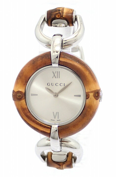 楽天市場】【ウォッチ】GUCCI グッチ シルバー文字盤 SS バンブー  