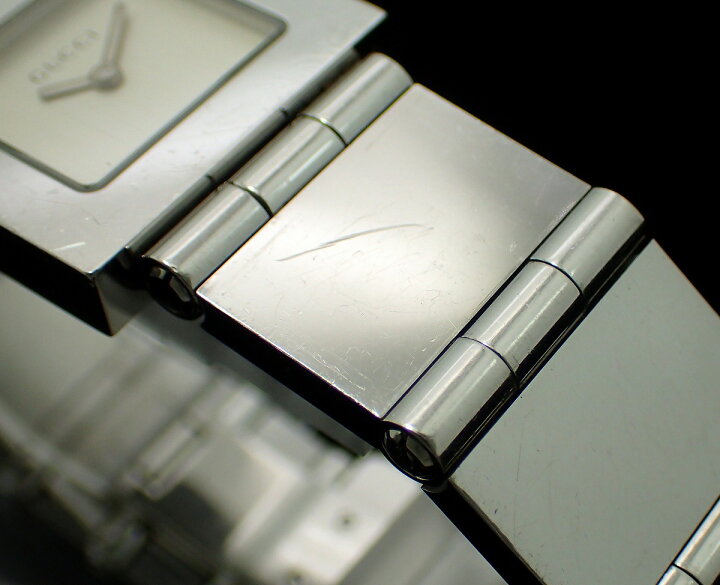 楽天市場】【ウォッチ】GUCCI グッチ スクエア シルバー文字盤  