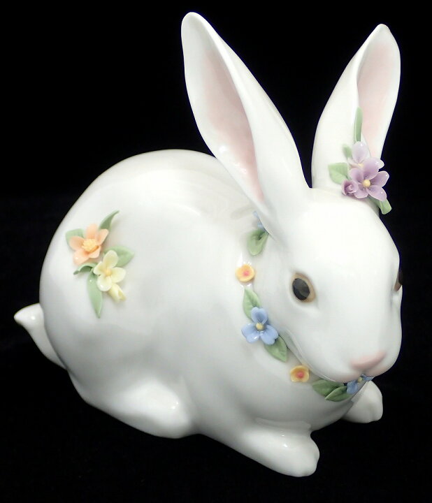 楽天市場】LLADRO リヤドロ 花飾りの白うさぎ ウサギ ラビット 