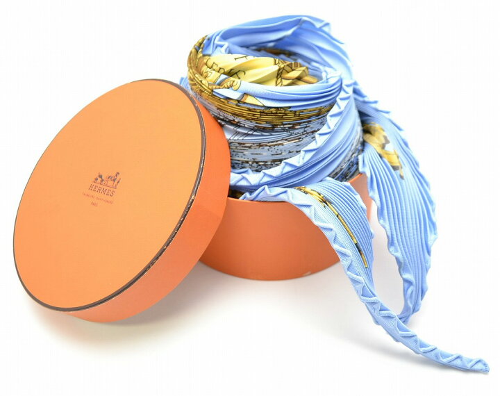 楽天市場】【未使用品】【アパレル】HERMES エルメス プリーツスカーフ 