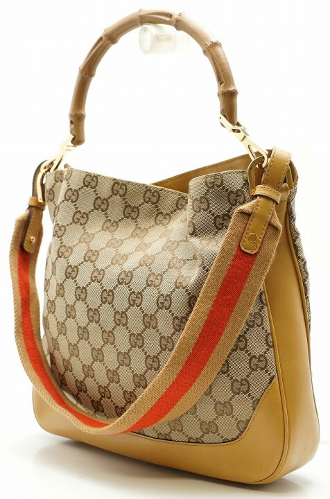 楽天市場】【バッグ】GUCCI グッチ GGキャンバス バンブー 