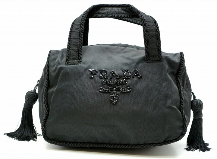 楽天市場】【バッグ】PRADA プラダ ビーズ ビジュー ミニハンドバッグ  