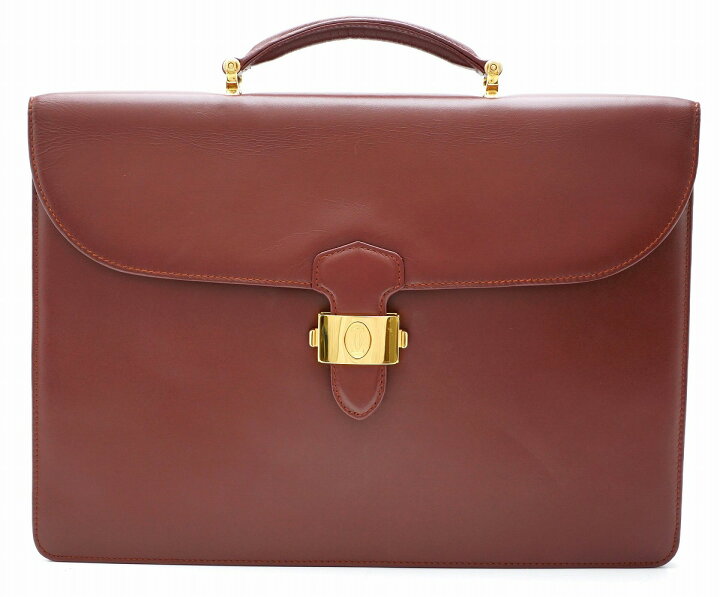 Cartierカルティエ ビジネスバッグ ブリーフケース マストライン ボルドー 