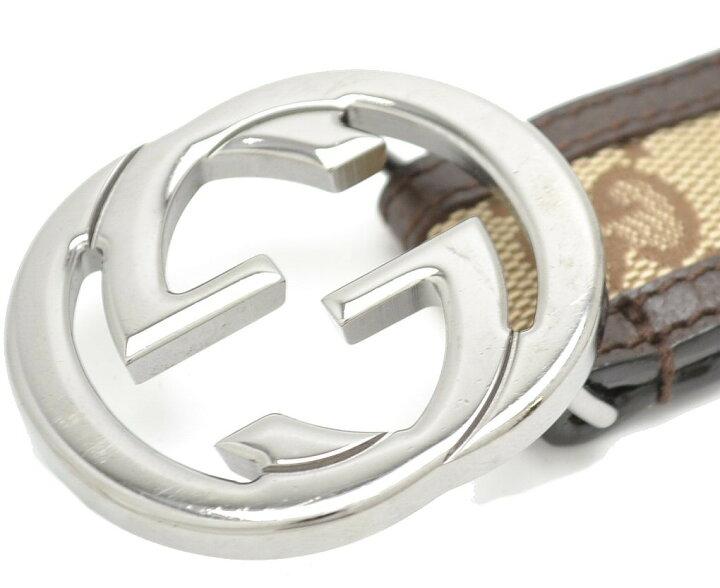 楽天市場】GUCCI グッチ GGキャンバス インターロッキング Gバックル 