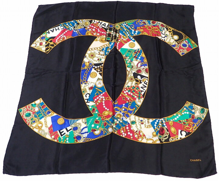 楽天市場】【アパレル】CHANEL シャネル ココマーク ロゴ スカーフ  