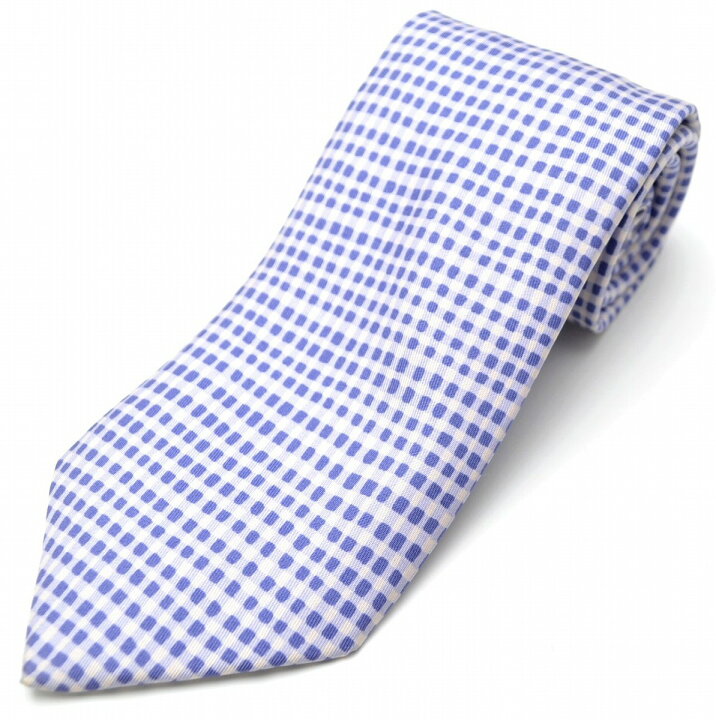 楽天市場】HERMES エルメス ネクタイ シルク100% 青 ブルー チェック柄  