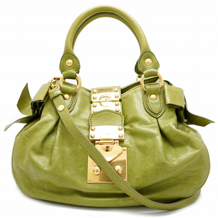 楽天市場】【バッグ】Miu Miu ミュウ ミュウ ハンドバッグ 2WAY  