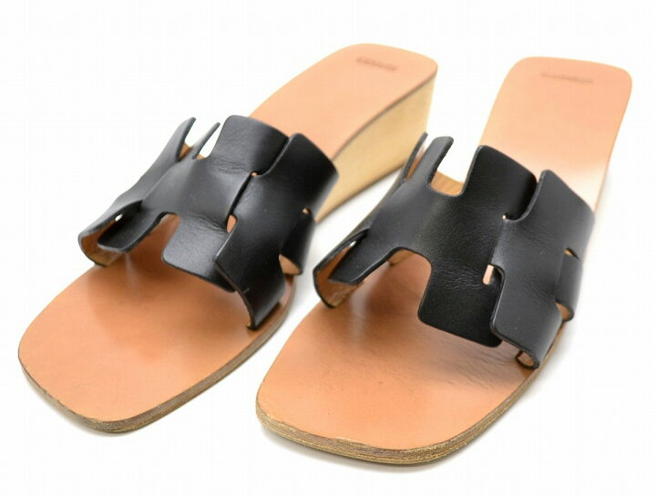 楽天市場】【靴】HERMES エルメス サンダル ウッドサンダル Hロゴ  