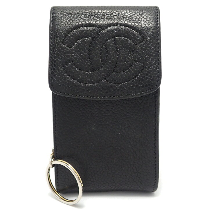 楽天市場】CHANEL シャネル キャビアスキン ココマーク キーリング付 