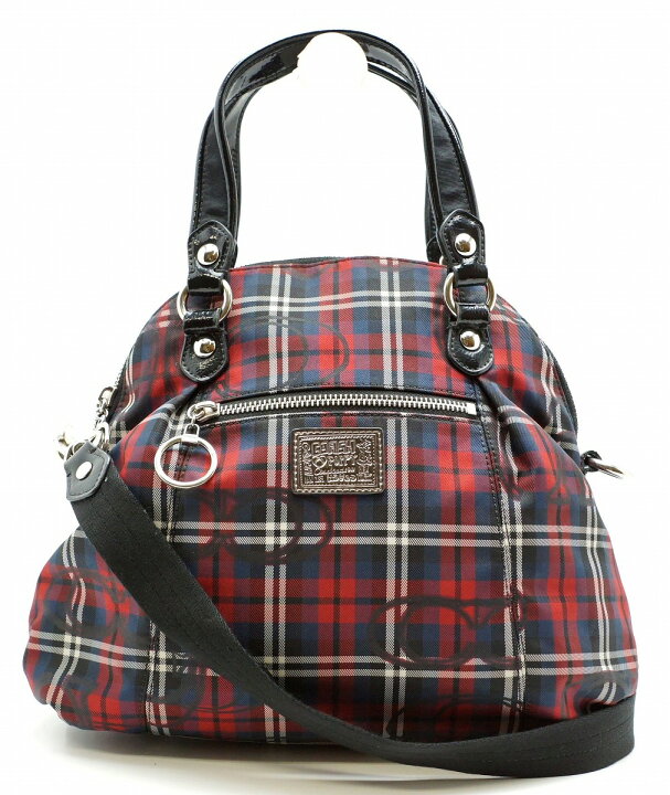 楽天市場】【バッグ】COACH コーチ ポピー シグネチャー チェック柄  