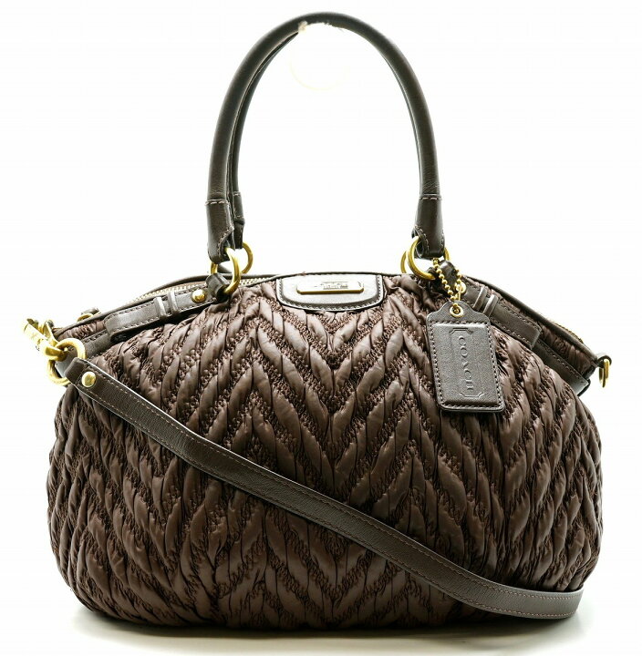 楽天市場】【バッグ】COACH コーチ マディソン キルテッド シェブロン 