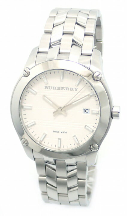 楽天市場】【ウォッチ】BURBERRY バーバリー デイト ホワイト文字盤  