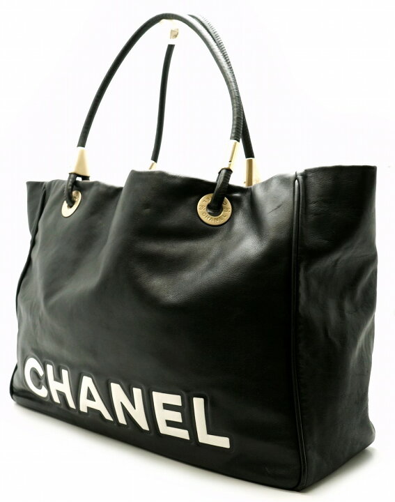 楽天市場】【バッグ】CHANEL シャネル カメリア ロゴ トートバッグ  