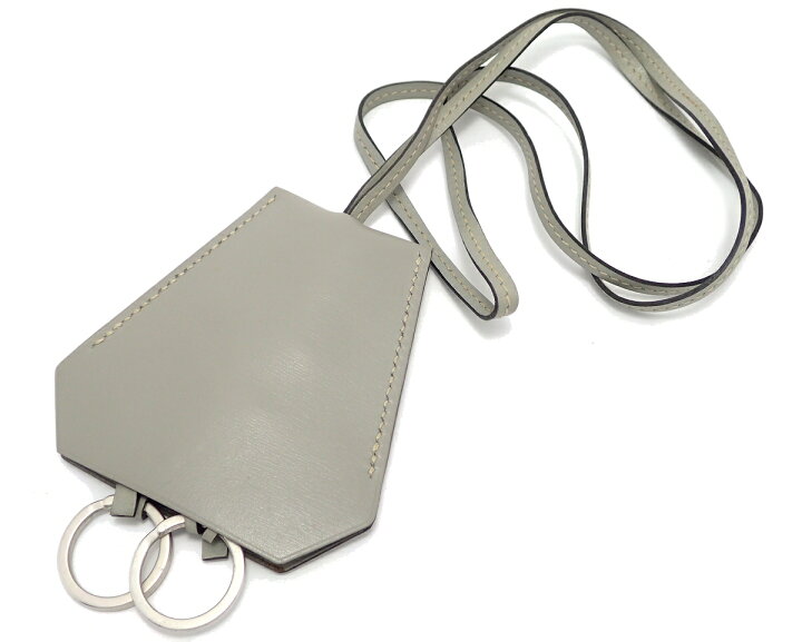 楽天市場】HERMES エルメス クロシェット キーリング グレー シルバー  