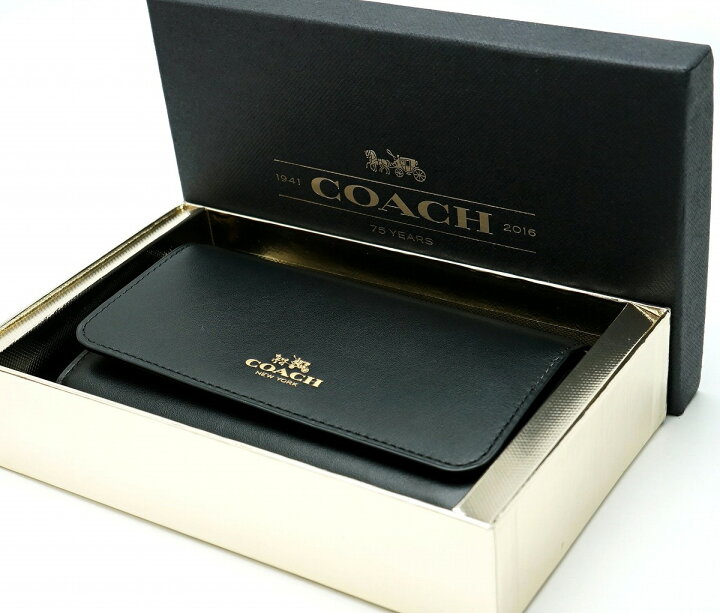【新品未使用品】【財布】 COACH コーチ ボックスド プログラム フォン クラッチ カーフレザー リストレット 財布 ブラック 黒 54435B【k】 Blumin コーチ ボックスド プログラム リストレット 財布 54435B レザー
