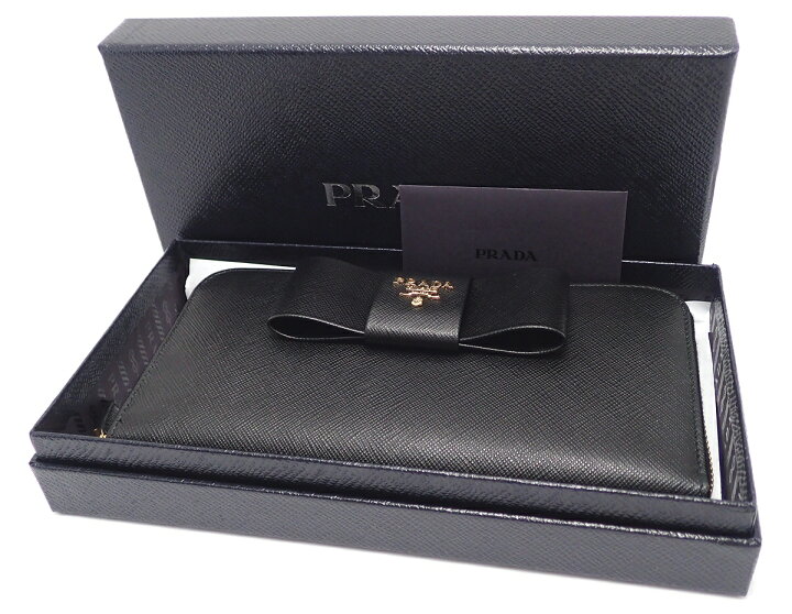 楽天市場】【新品未使用品】【財布】PRADA プラダ リボン モチーフ 