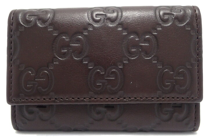 楽天市場】GUCCI グッチ グッチシマ GG柄 6連キーケース レザー 茶 
