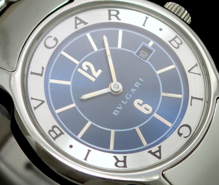 楽天市場】【ウォッチ】BVLGARI ブルガリ ソロテンポ デイト ブルー 