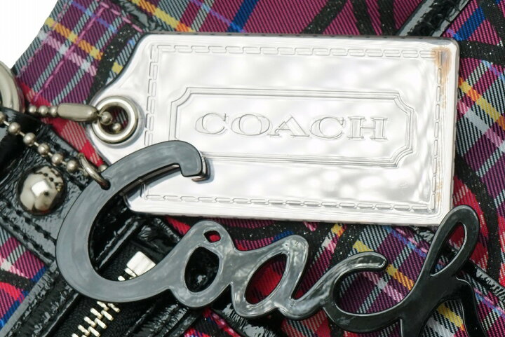 楽天市場】【新品未使用品】【バッグ】COACH コーチ ポピー タータン 
