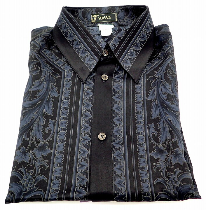 楽天市場】【アパレル】VERSACE ヴェルサーチ シャツ メンズ シルク100 