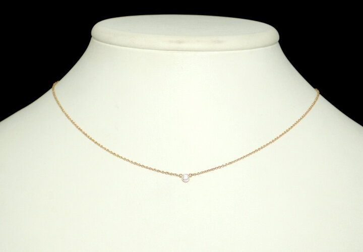 楽天市場 ジュエリー 新品仕上げ済 Tiffany Co ティファニー バイザヤード ネックレス ペンダント K18yg イエローゴールド 1pd ダイヤモンド 0 05ct 中古 U Blumin 森田質店 質屋出店 Blumin 楽天市場店