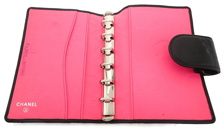 楽天市場】CHANEL シャネル カンボンライン 手帳カバー 6穴式 システム  