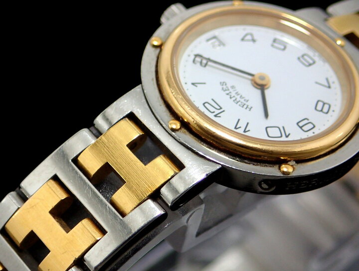 楽天市場】【ウォッチ】HERMES エルメス クリッパー デイト アイボリー  