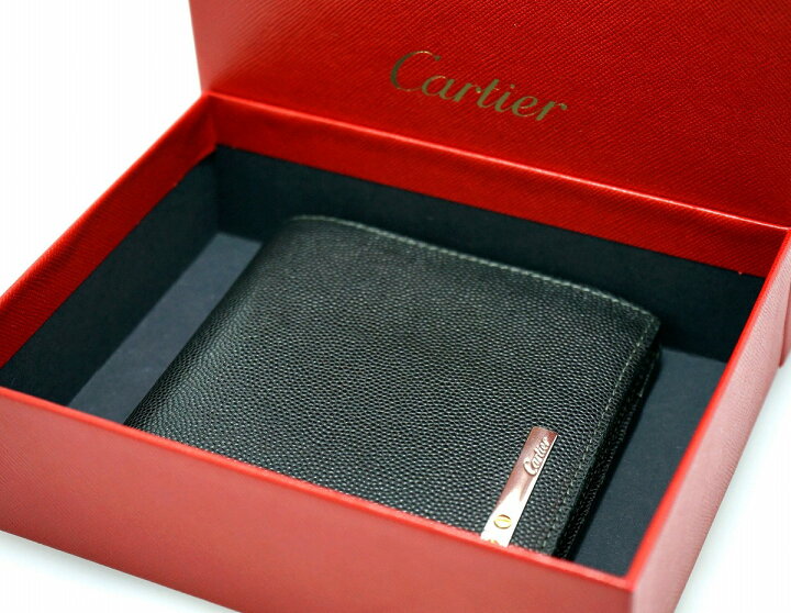 楽天市場】【財布】Cartier カルティエ サントス 2つ折財布 小銭入れ付  