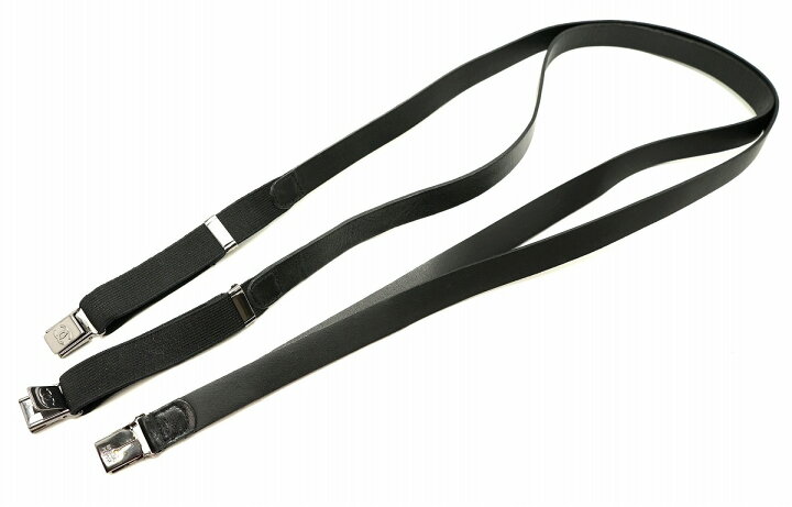 楽天市場】CHANEL シャネル サスペンダー ココマーク 黒 ブラック ゴム  