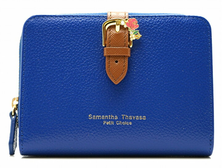 楽天市場 未使用品 財布 Samantha Thavasa サマンサ タバサ プチ チョイス 2つ折 レザー 財布 ラウンドファスナー ディズニーコラボ 美女と野獣 ブルー 青 中古 K Blumin 森田質店 質屋出店 Blumin 楽天市場店