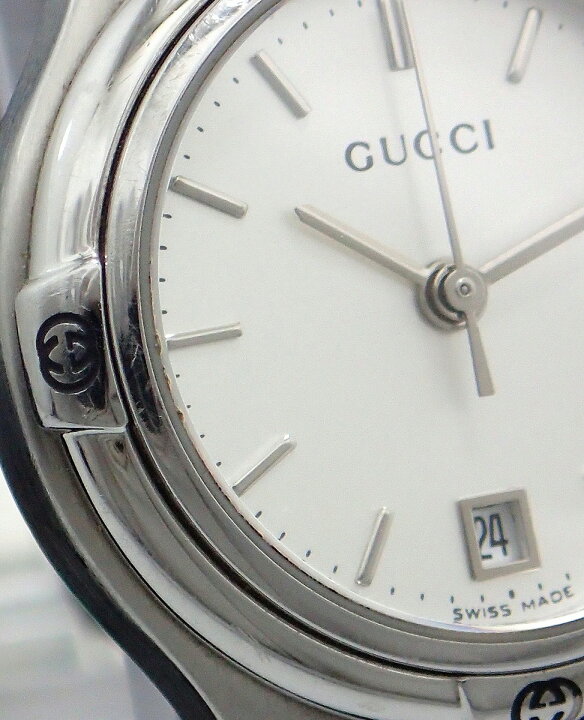 楽天市場】【ウォッチ】GUCCI グッチ シルバー文字盤 デイト SS  