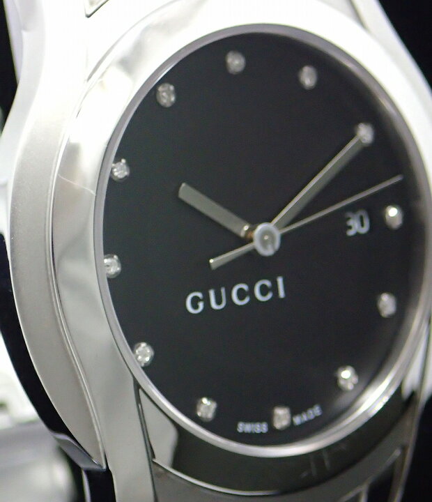楽天市場】【ウォッチ】GUCCI グッチ ブラック文字盤 ダイヤ  