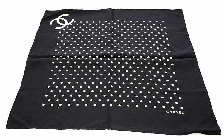楽天市場】CHANEL シャネル ハンカチ シルク100% ココマーク 水玉 