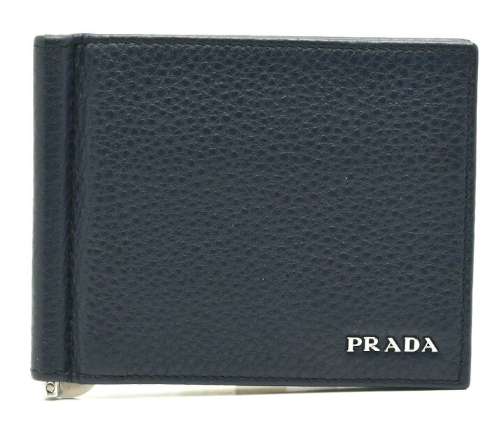 楽天市場】【財布】PRADA プラダ マネークリップ式 2つ折 札入れ 